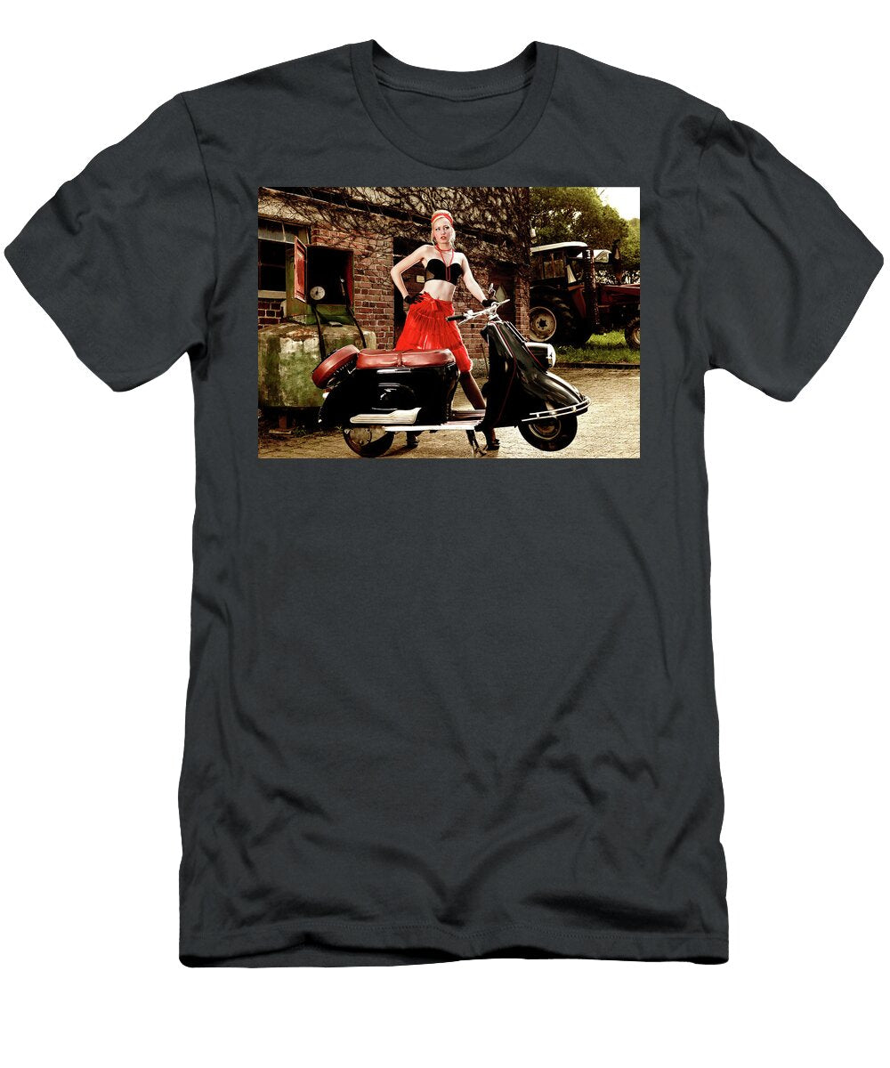 Heinkel Scooter Red Girl Performance Image T-Shirt