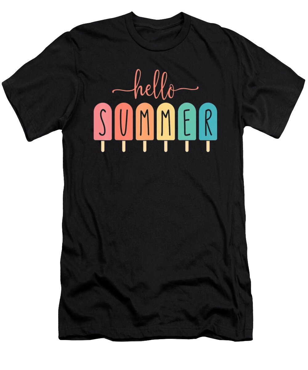 Hello Summer Vacation Ice Cream Popsicle Ice Lolly Tinh Tran Le Thanh T-Shirt