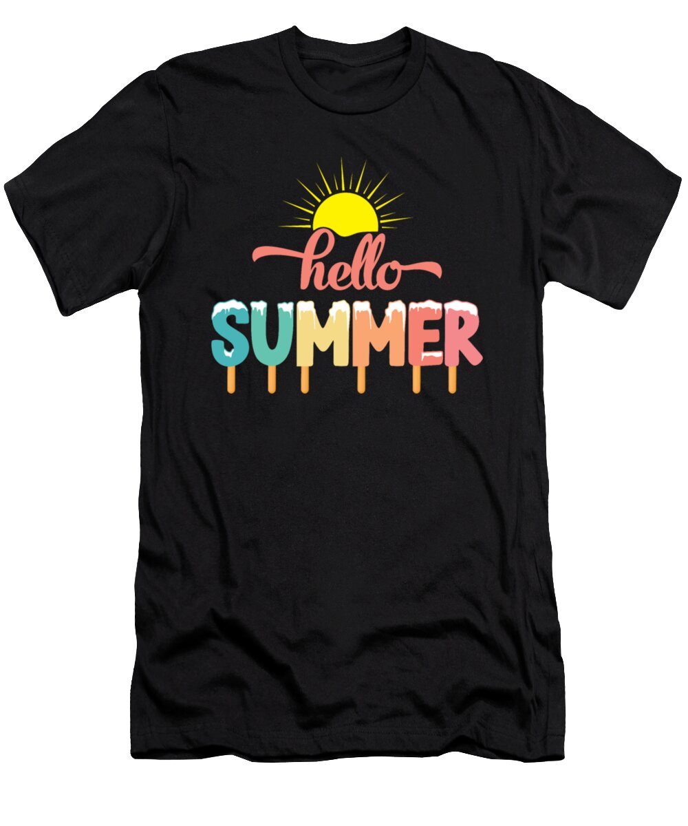 Hello Summer Vacation Ice Lolly Ice Cream Popsicle Tinh Tran Le Thanh T-Shirt
