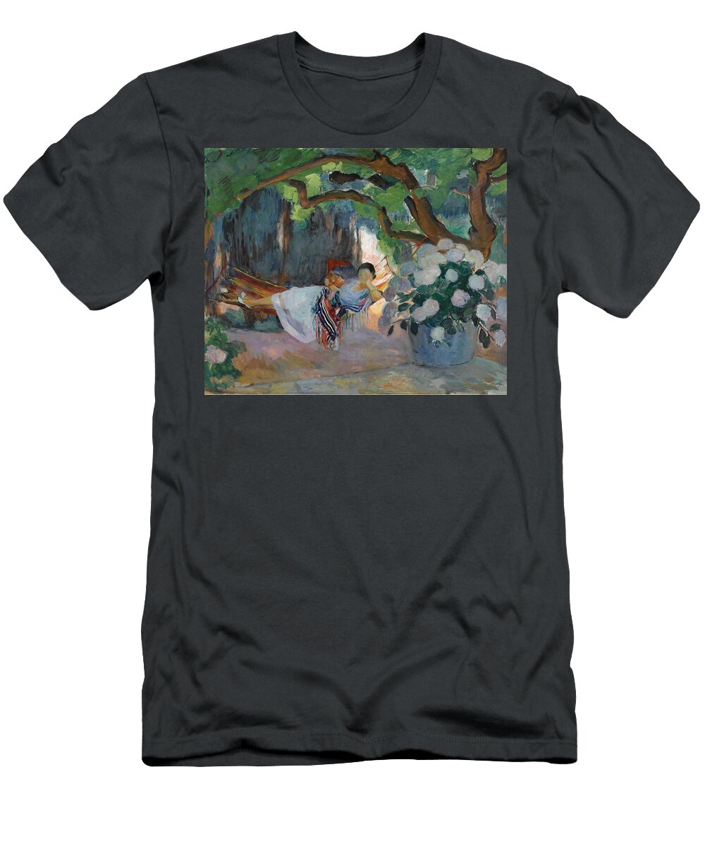 Henri Lebasque Young Woman At Hammock 1923 Artistic Rifki T-Shirt