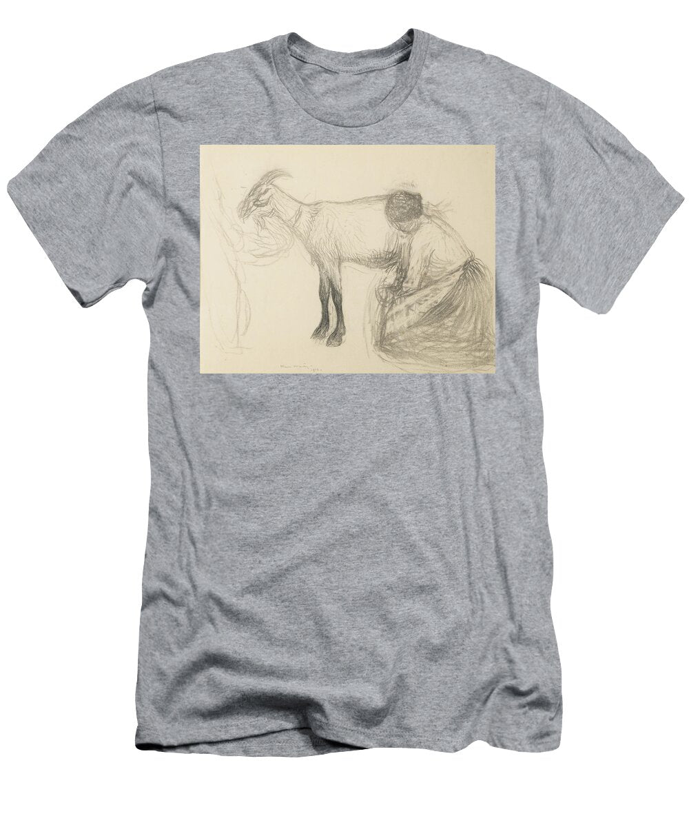 Henri Martin French 1860 1943 Femme Trayant Une Artistic Rifki T-Shirt