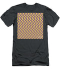 Herringbone Chevron Stripe Pattern in Sunny Yellow and Iris Purple N0290 Holy Rock Design T-Shirt