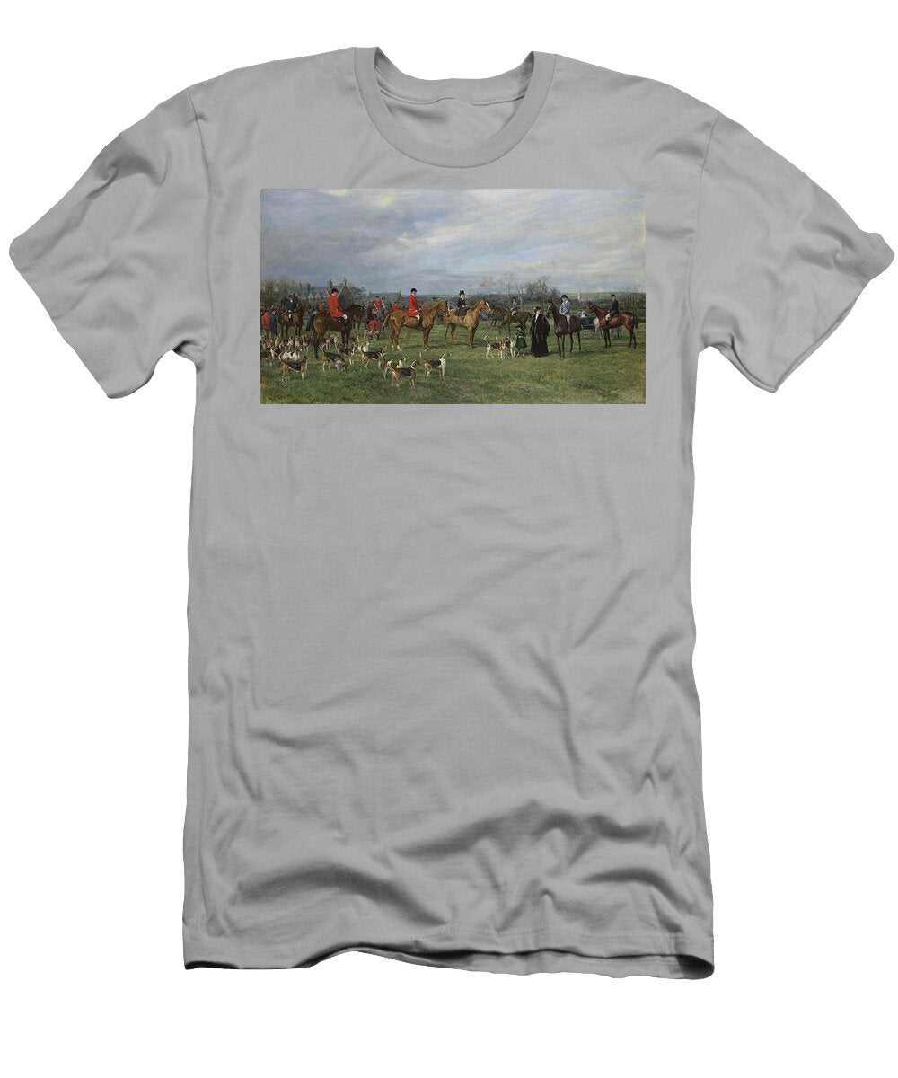 Heywood Hardy British 1842 1933 Meet of the Quorn Hounds At Kirby Gate November 7 1910 Artistic Rifki T-Shirt