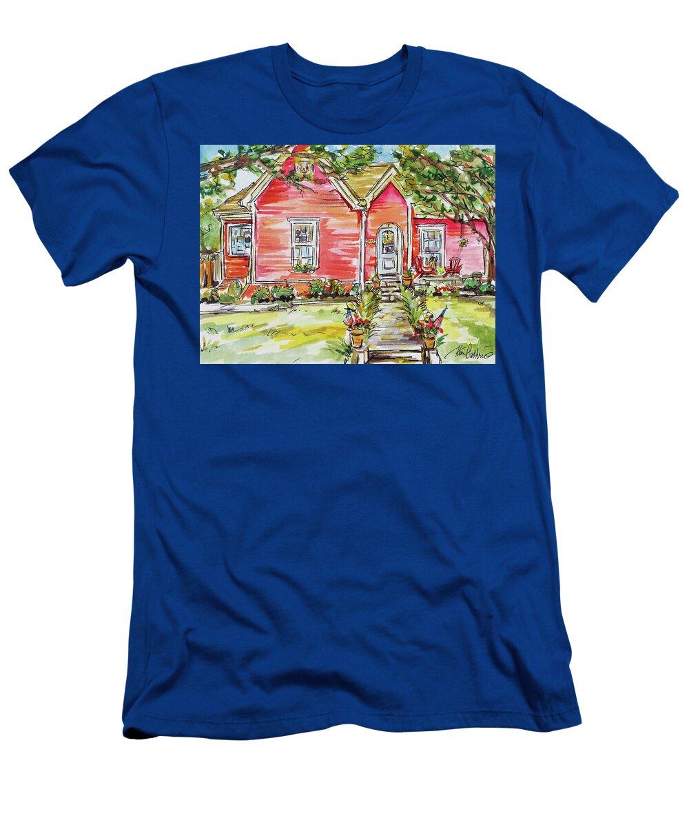 Historic Home Watercolor Painting Kim Guthrie T-Shirt