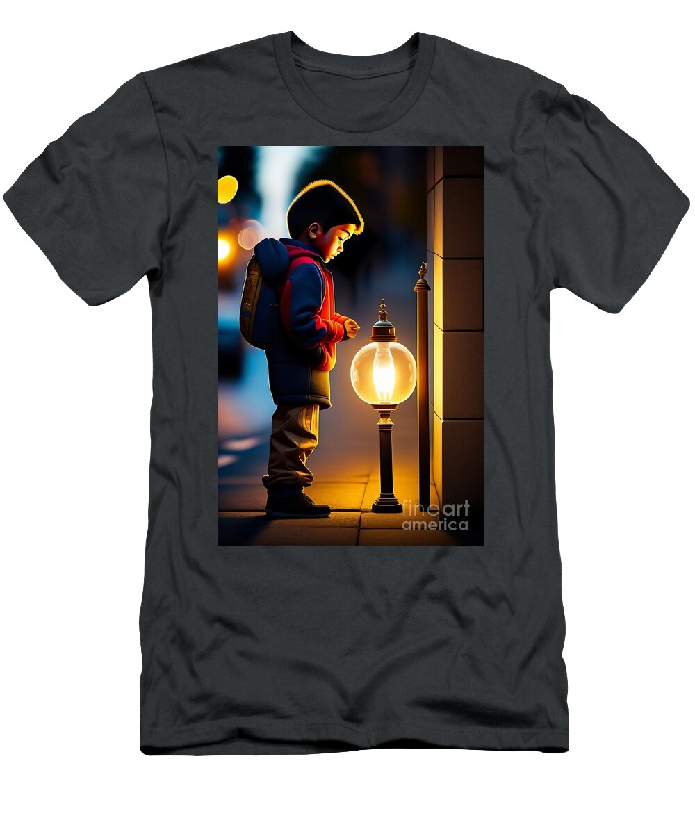 Homework Under the Streetlights Caleb Ongoro T-Shirt