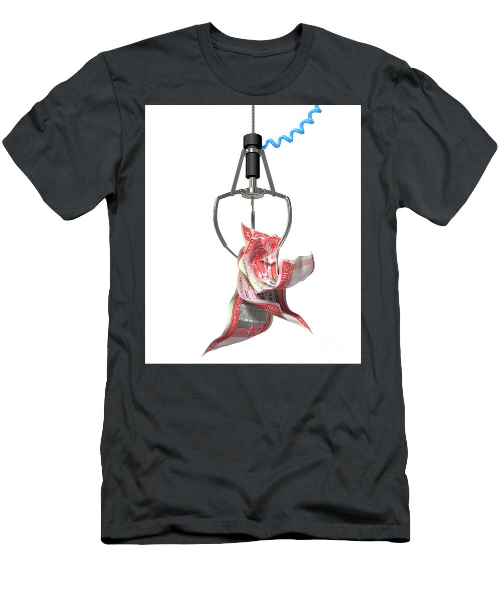Hong Kong Dollar in a Robotic Claw Allan Swart T-Shirt