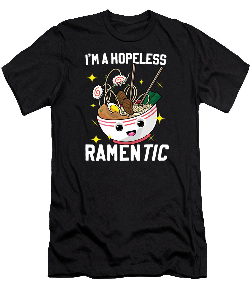 Hopeless Ramentic Kawaii Ramen Noodles Cute Japanese Pun Adul Muis T-Shirt