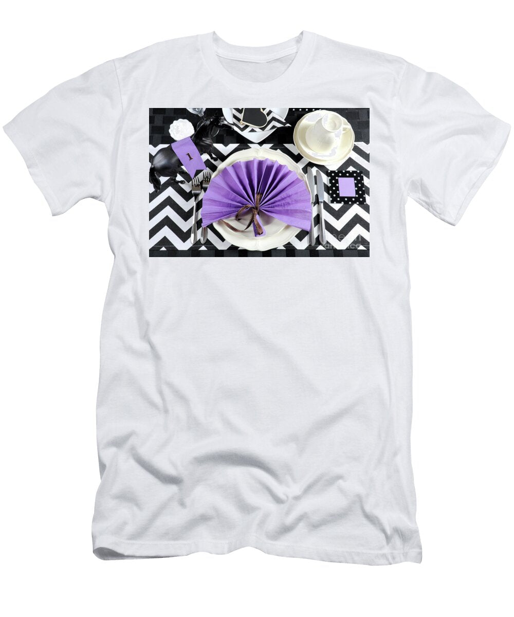 Horse Racing Carnival Party Luncheon Table Place Setting Milleflore Images T-Shirt