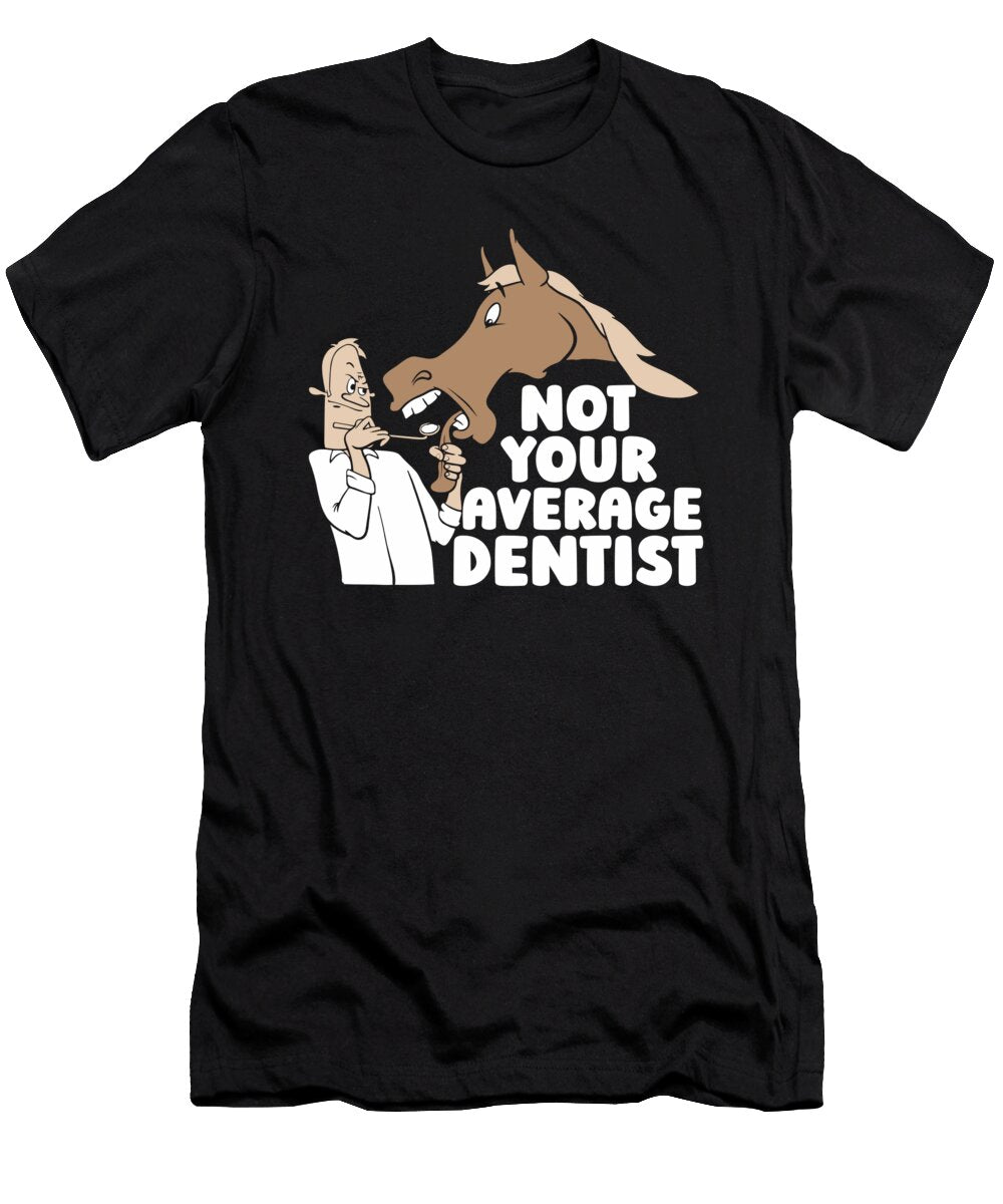 Horseback Dentist Rider Horse Riding Crazy Squirrel T-Shirt