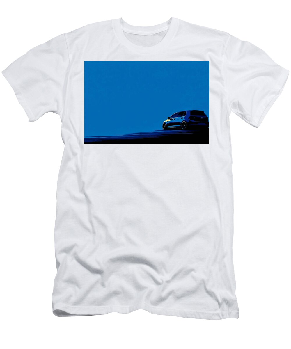 Hot Hatch Volkswagen Golf R Outline Performance Compact Nathanael Ruiz T-Shirt