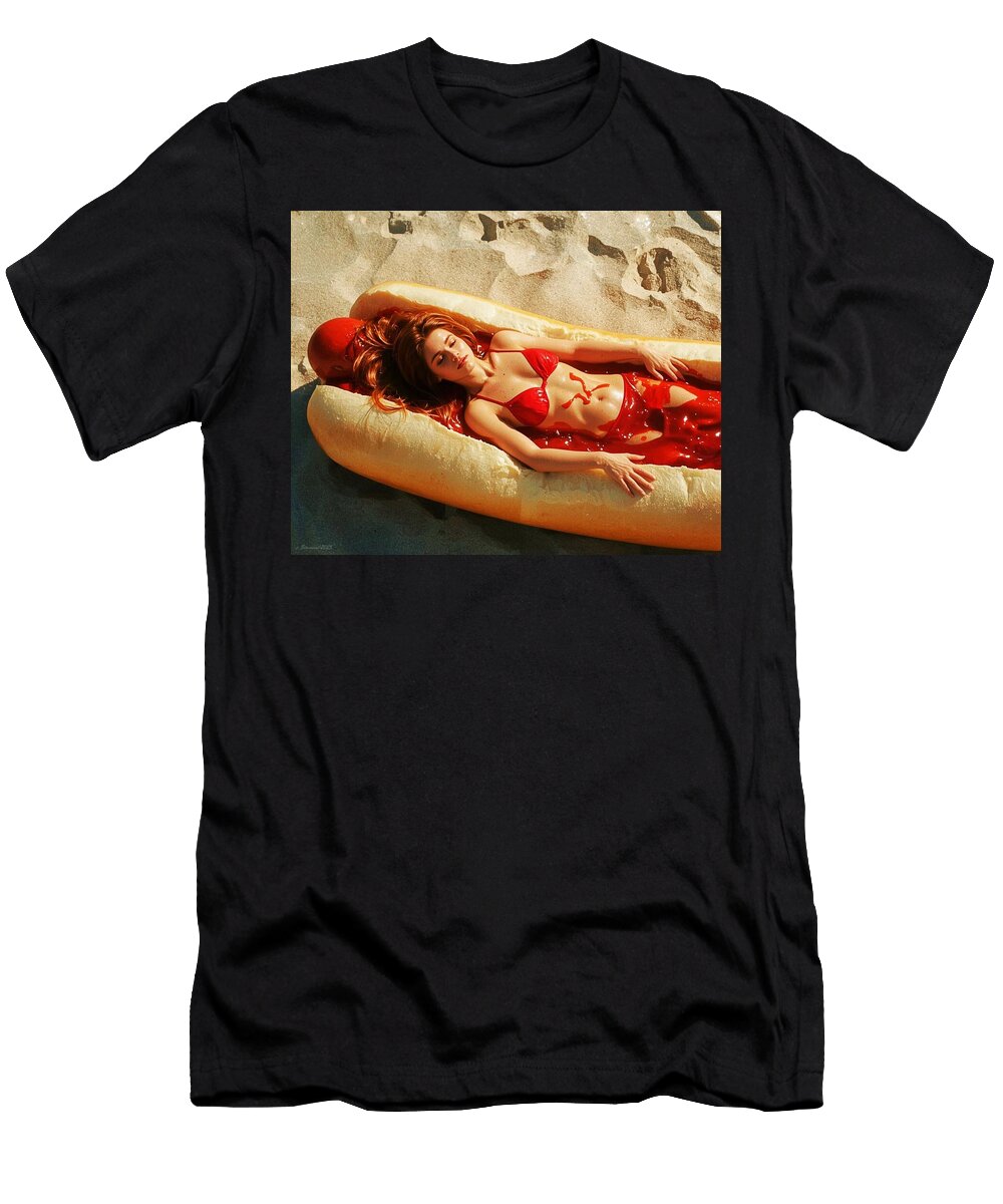 Hotdog Ahh Babe Earl Simmins T-Shirt