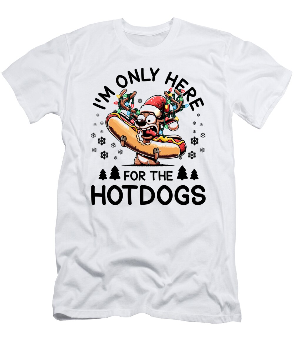 Hotdog Christmas Reindeer Zimstarus T-Shirt