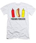 Hotdog Ketchup Mustard Friends Forever Funny Hot Dog Eq Designs T-Shirt