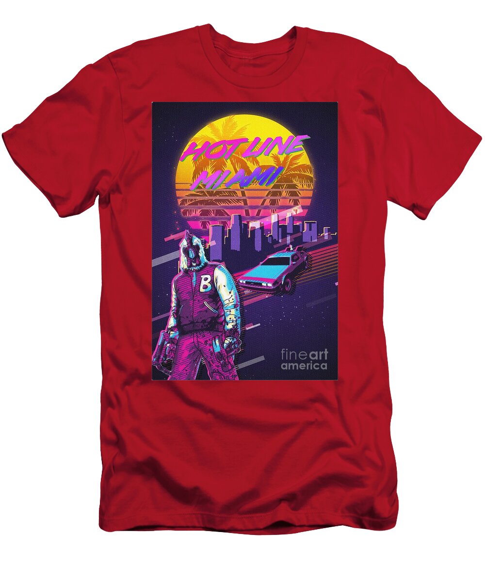 Hotline Miami Outrun Jonathan Baverley T-Shirt
