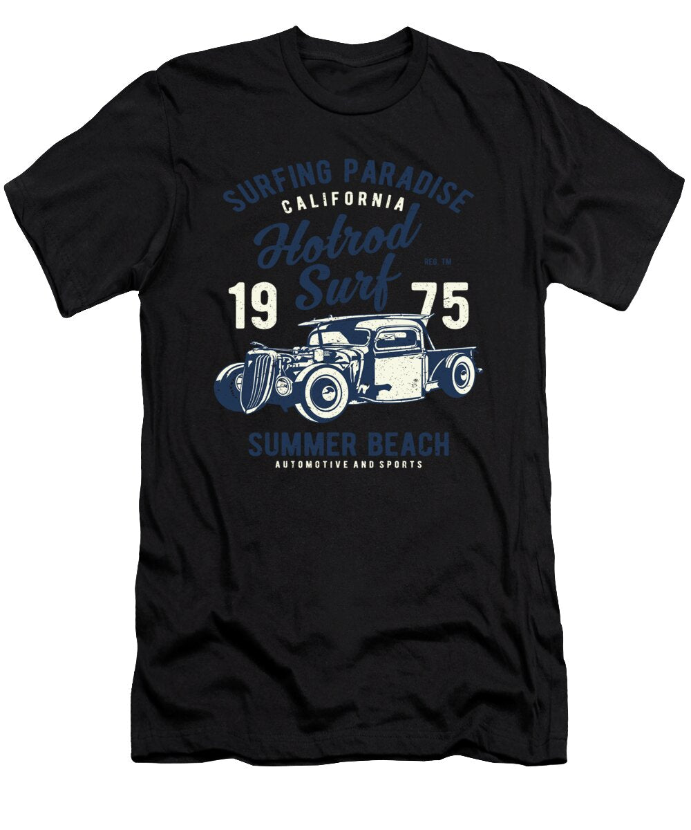 Hotrod Surf Automotive Sports Car Classic Cars Florian Dold Art T-Shirt