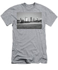 Houston Skyline At Night Black and White Photo Paul Velgos T-Shirt