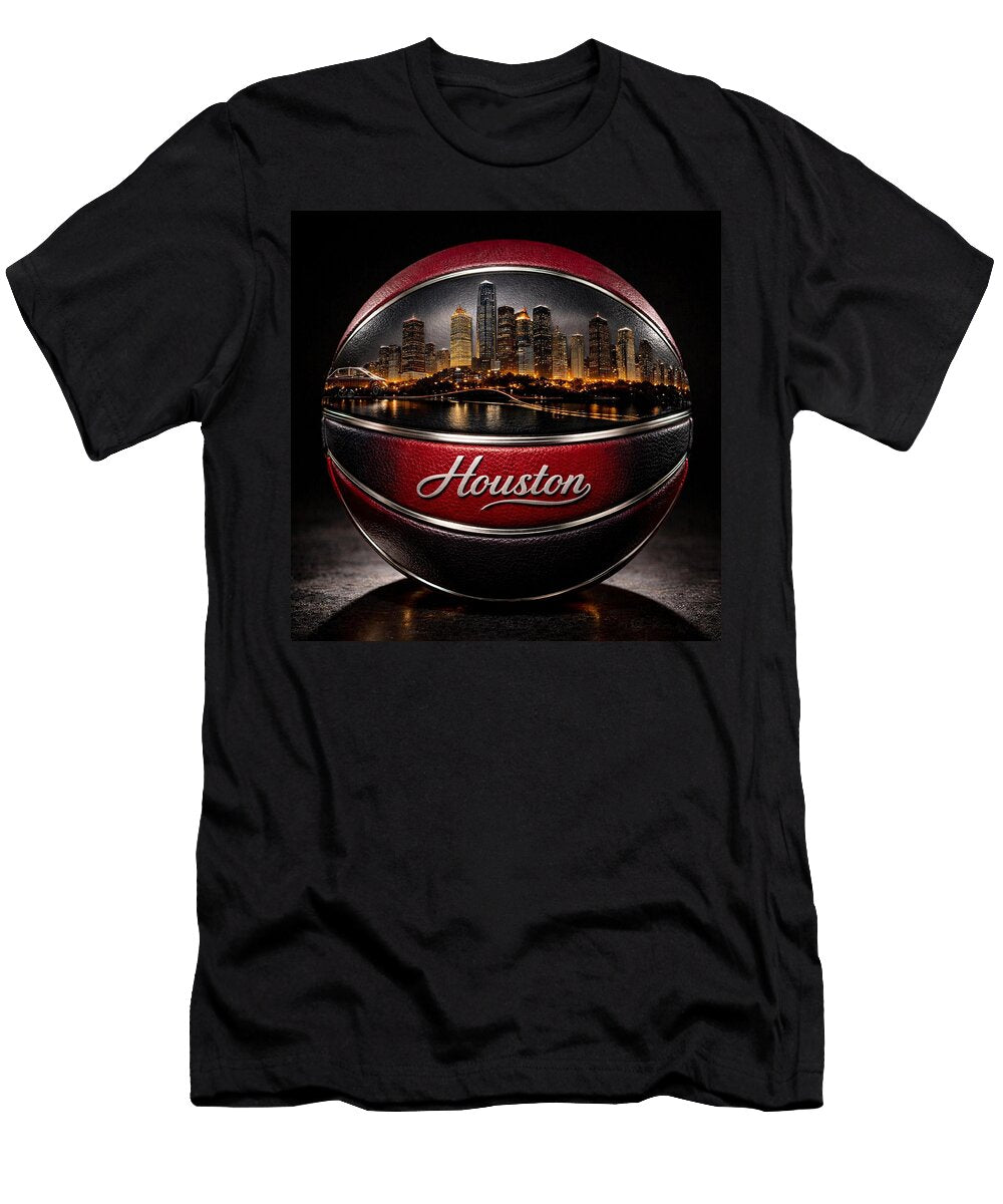 Houston Skyline Luxury Basketball Sven Andersen T-Shirt