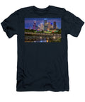 Houston Skyline Rosemont Bridge At Buffalo Bayou Twillight Bee Creek Photography Tod and Cynthia T-Shirt