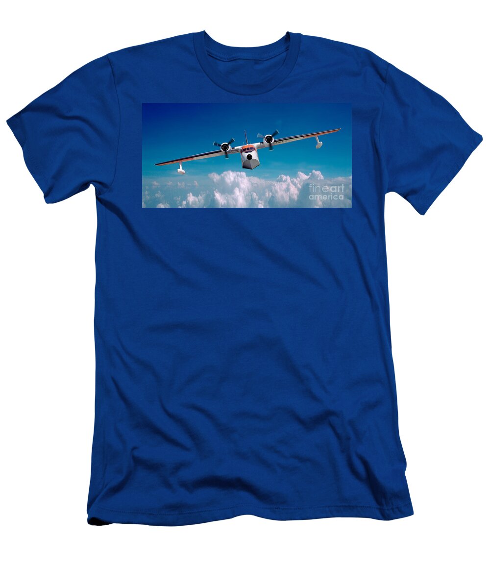 Hu 16e Albatross Air Sea Rescue Panorama Wernher Krutein T-Shirt