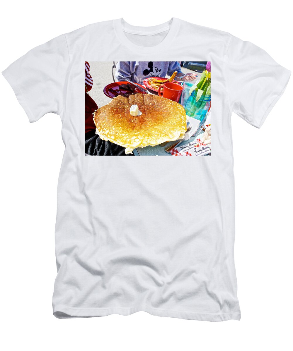 Hub Cap Pancakes At Loulous on the Commercial Pier in Monterey California Ruth Hager T-Shirt