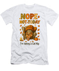 Hugvyn Fall Cat Nope Lazy Cat Coffee Cat Autumn Zyneu Gangd T-Shirt
