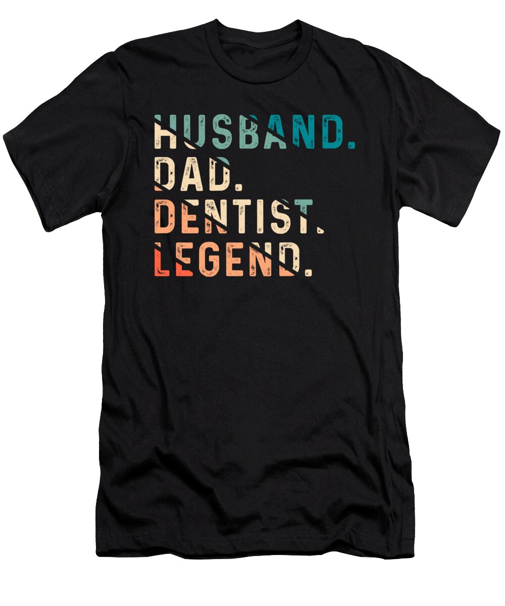 Husband Dad Dentist Retro Tooth Doctor Dentistry Gift Thomas Larch T-Shirt