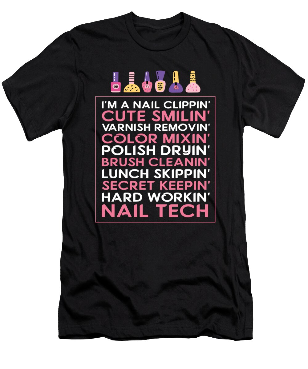 I Am Nail Nail Clippin Fingernail Manicure Moon T-Shirt