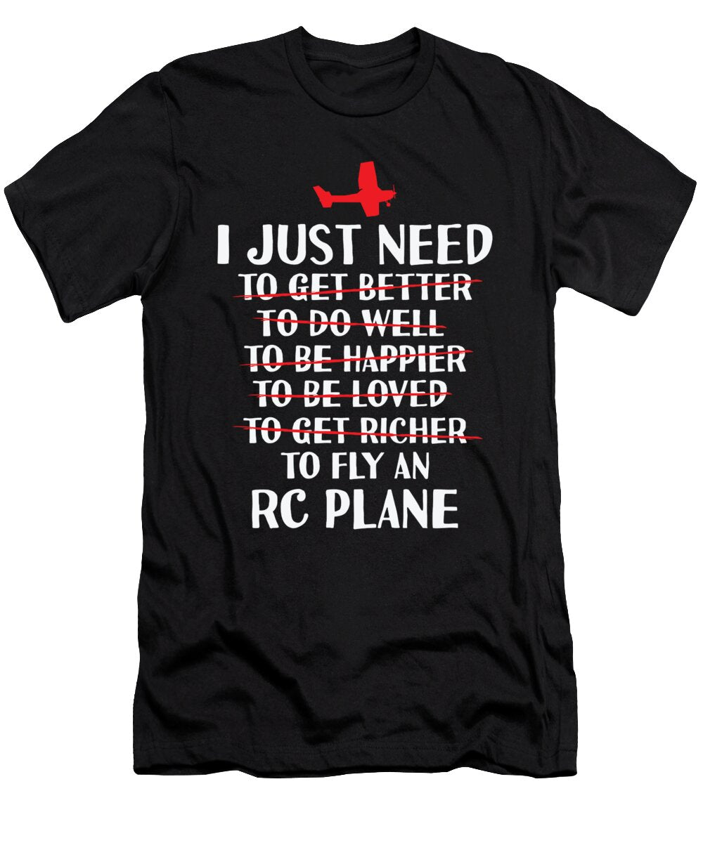 I Just Need Rc Plane Model Plane Model Moon T-Shirt