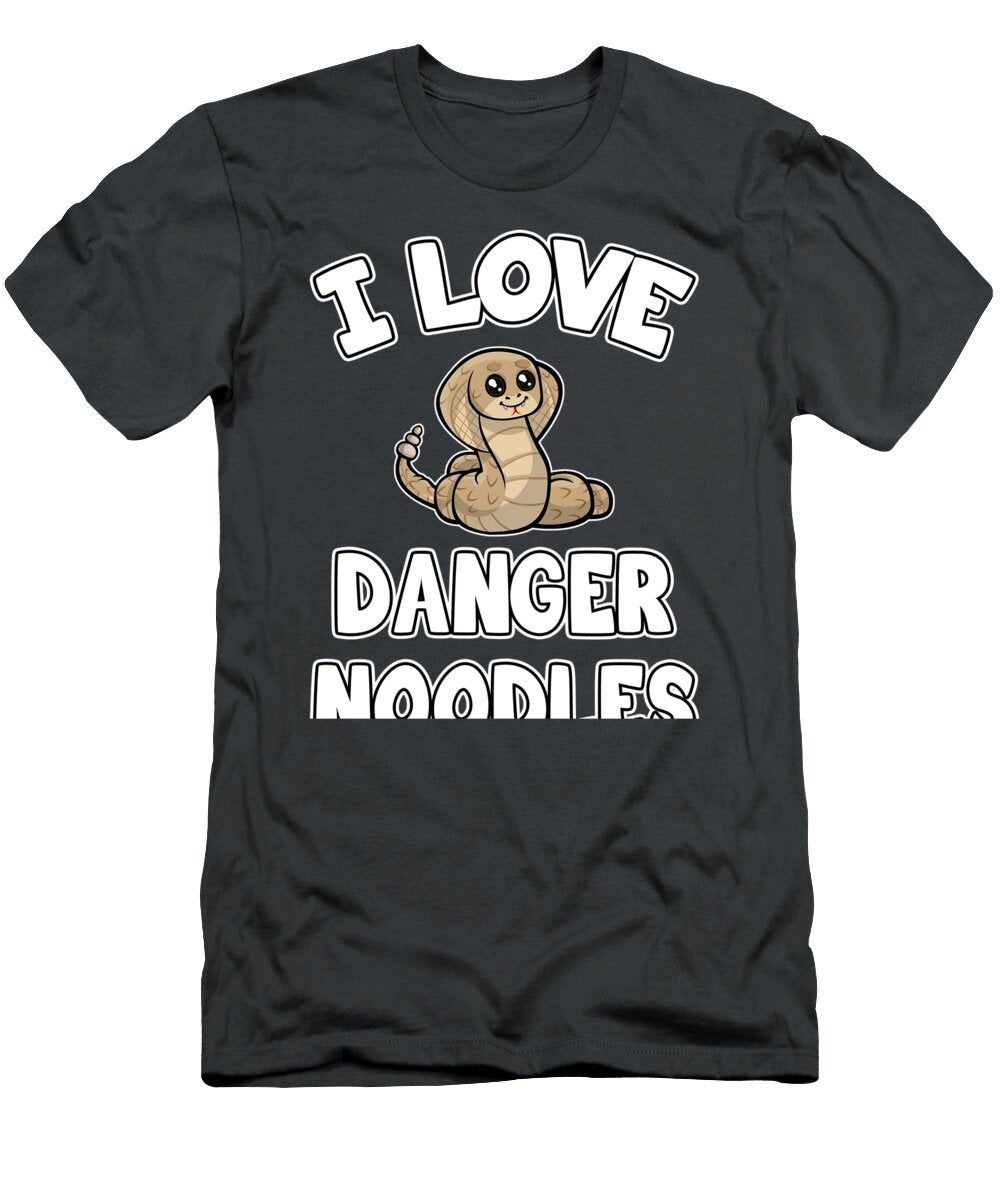 I Love Danger Noodles Cute Snake Beckd Avah T-Shirt