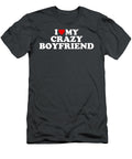 I Love My Crazy Boyfriend Bf Red Heart Demic Mario T-Shirt