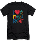 I Love to Finger Paint Rainbow Colors Moon T-Shirt