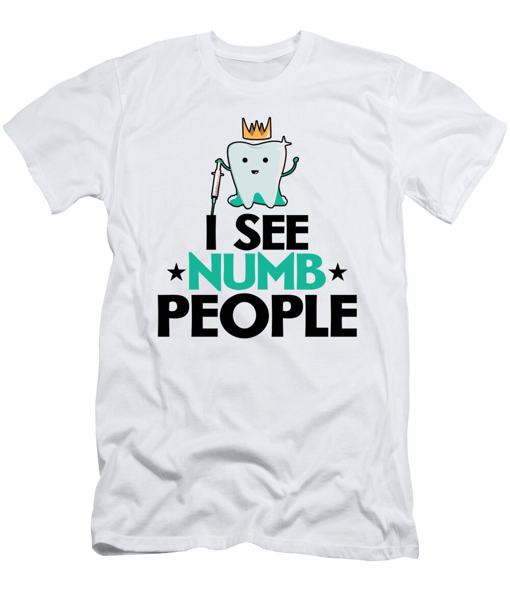 I See Numb People Gift David Schuele Art T-Shirt