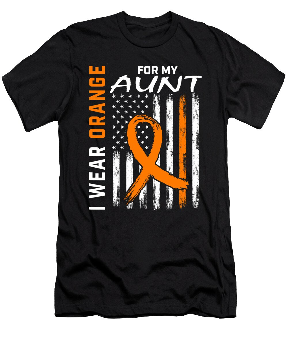 I Wear Orange for My Aunt Kidney Cancer Funny Natalie Lidford T-Shirt
