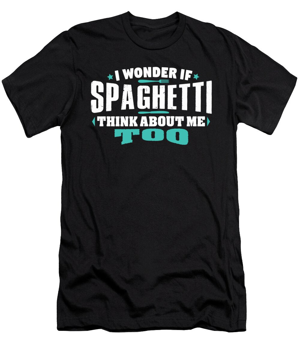 I Wonder If Spaghetti Think About Me Too Food Lover Orange Pieces T-Shirt