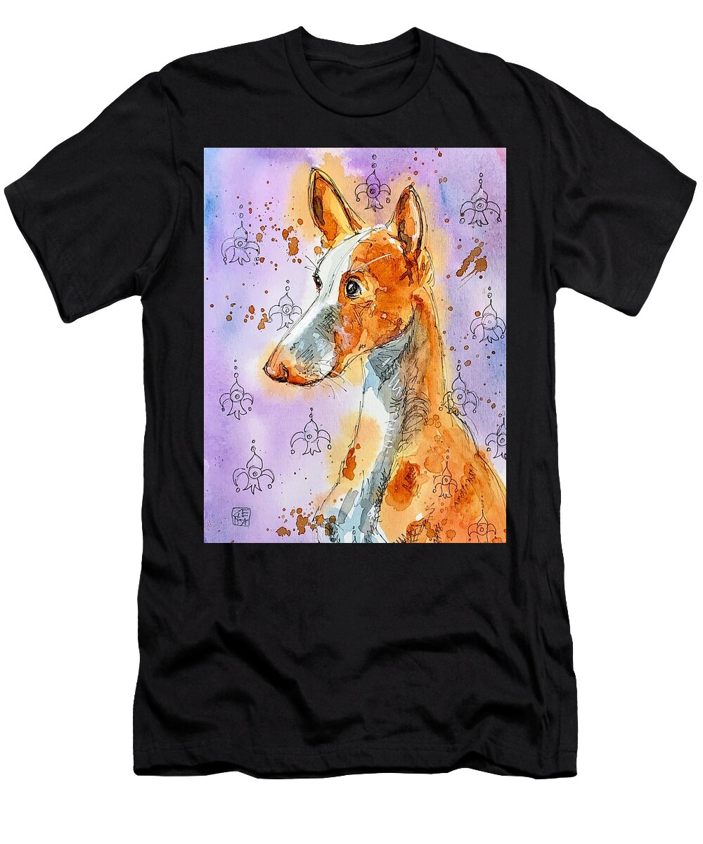 Ibizan Hound in Violet Zelda Tessadori T-Shirt