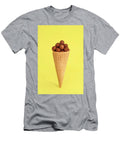 Ice Cream Cone Filled with Chocolate Cornflakes Isolated on Yel Dorin Puha T-Shirt