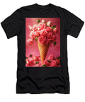 Ice Cream Cone Full of Pink Roses Garry Gay T-Shirt