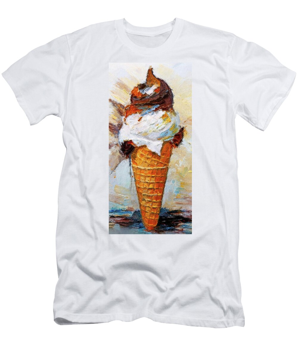 Ice Cream Cone Vanilla and Chocolate Dan Sproul T-Shirt
