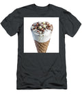 Ice Cream with Chocolate in Waffle Cone on White Background Oleg Yermolov T-Shirt