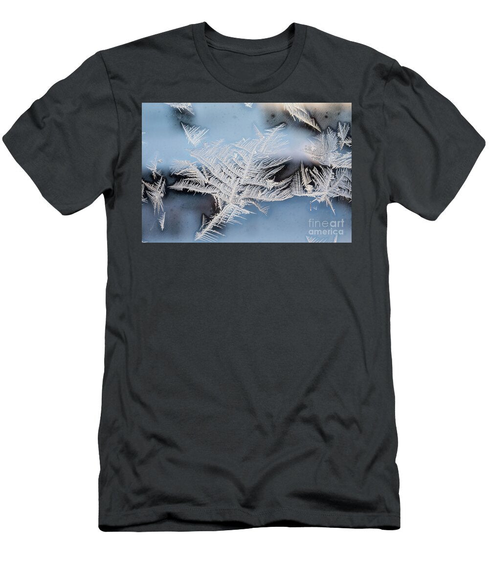 Ice Flower on a Frozen Window Edgars Sermulis T-Shirt