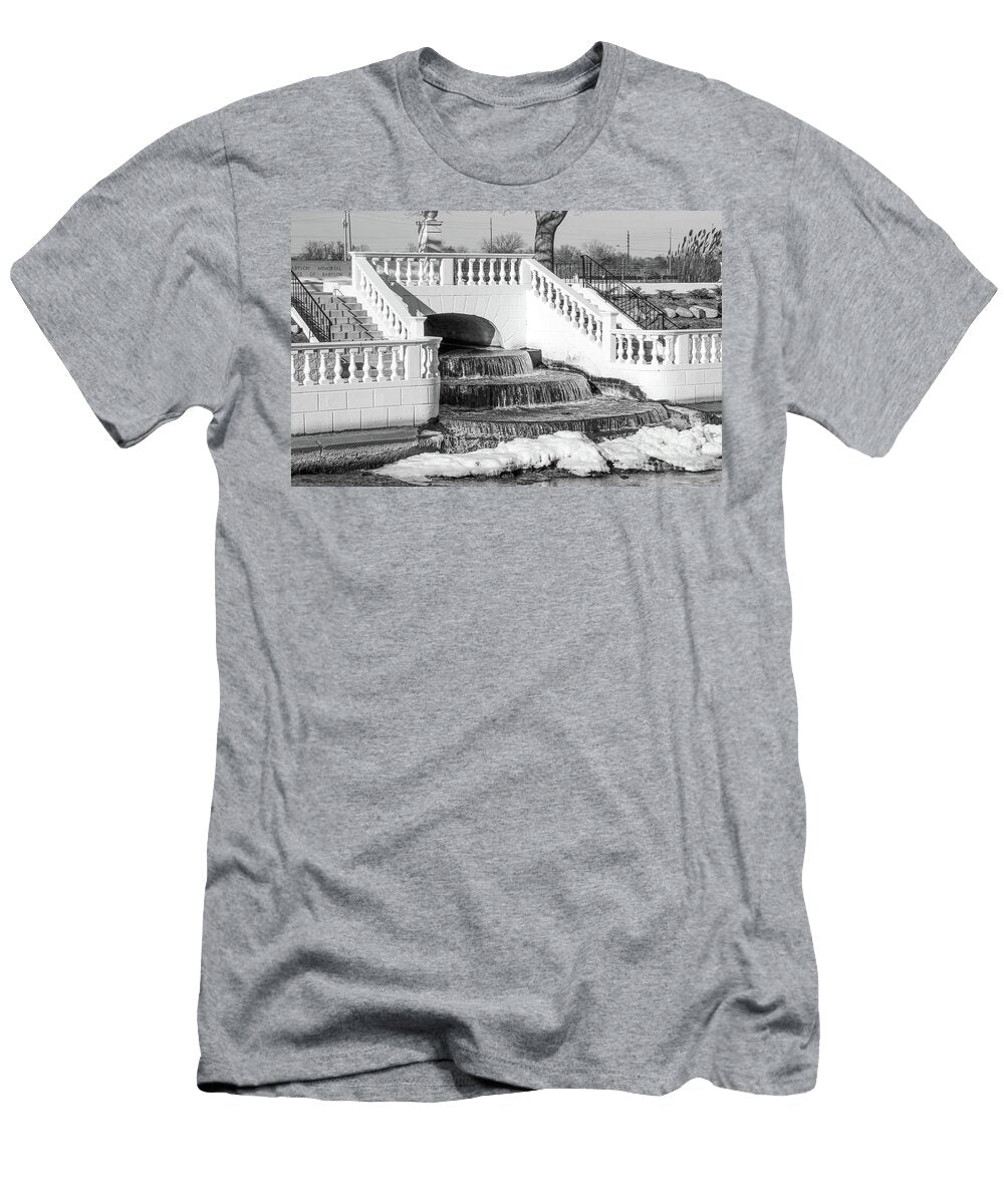 Ice Is Forming on Waterfalls Due to Extreme Cold Weather David Wood T-Shirt