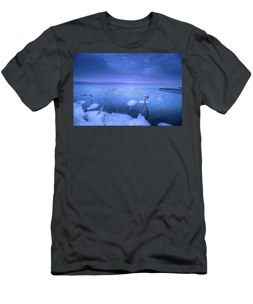Ice Pancakes in Pre Dawn Gloom Paulette Marzahl T-Shirt