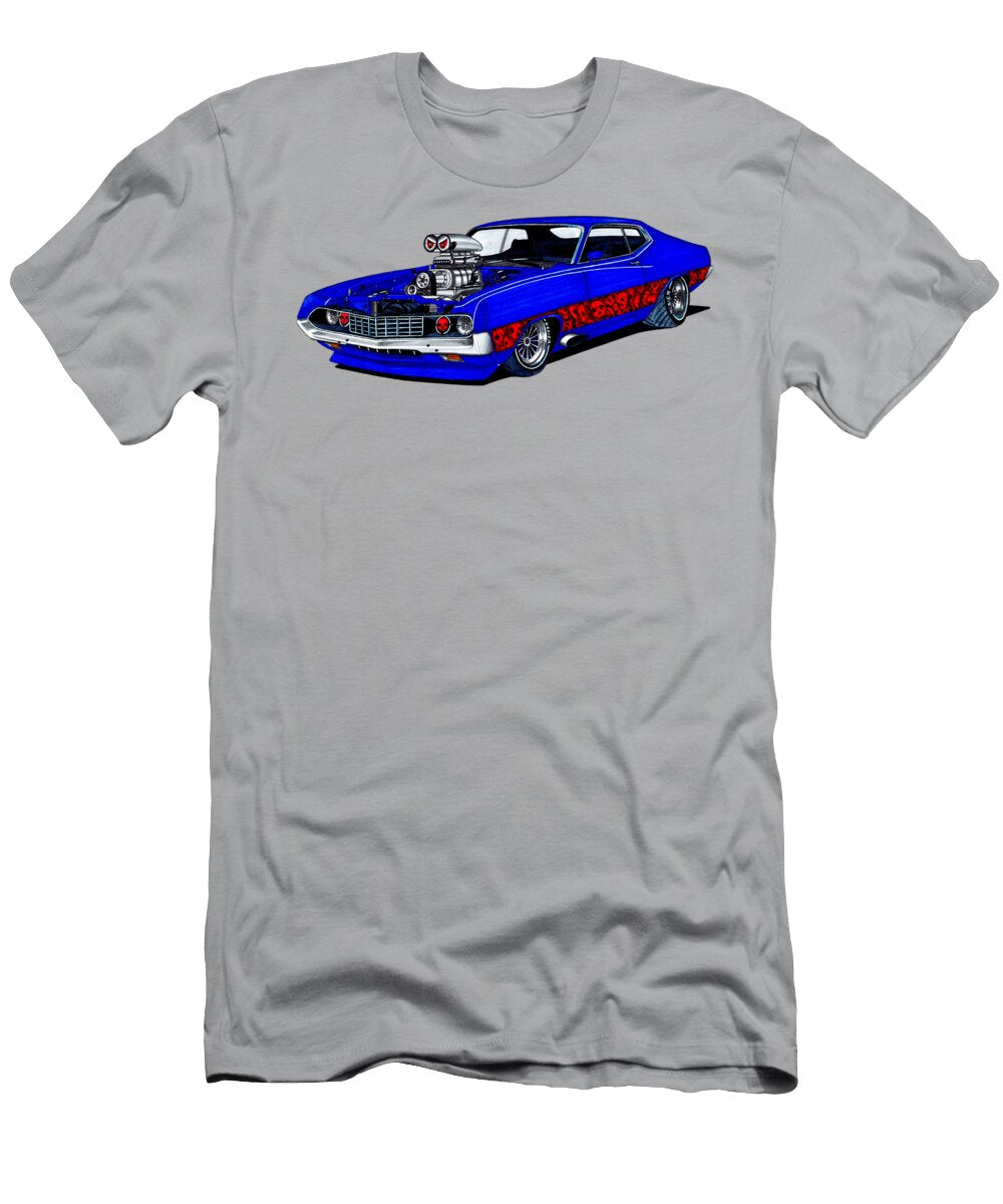 Iconic Legendary American Muscle Car Ford Torino Coupe V8 Supercharged Vladyslav Shapovalenko T-Shirt