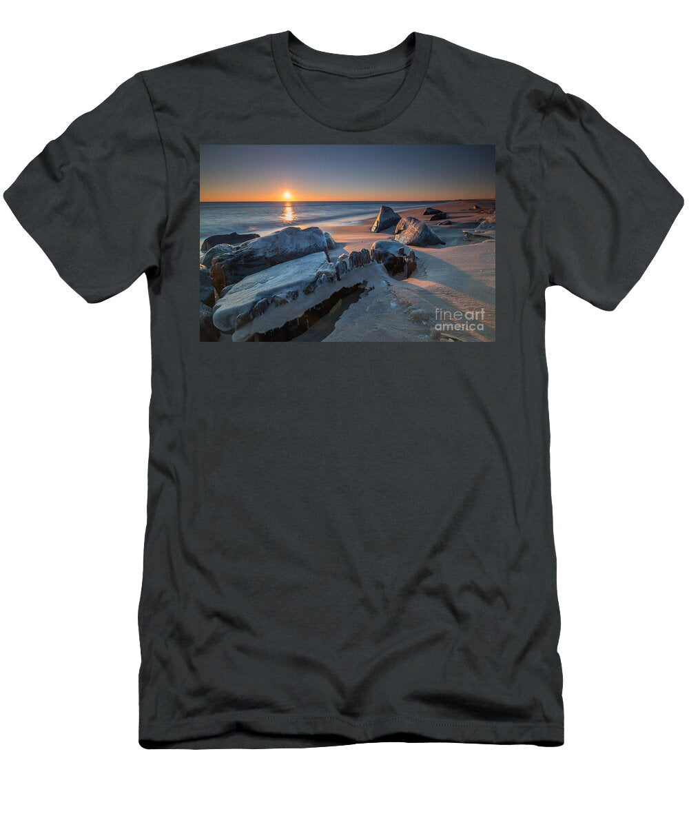 Icy Morning At Sandy Hook Michael Ver Sprill T-Shirt