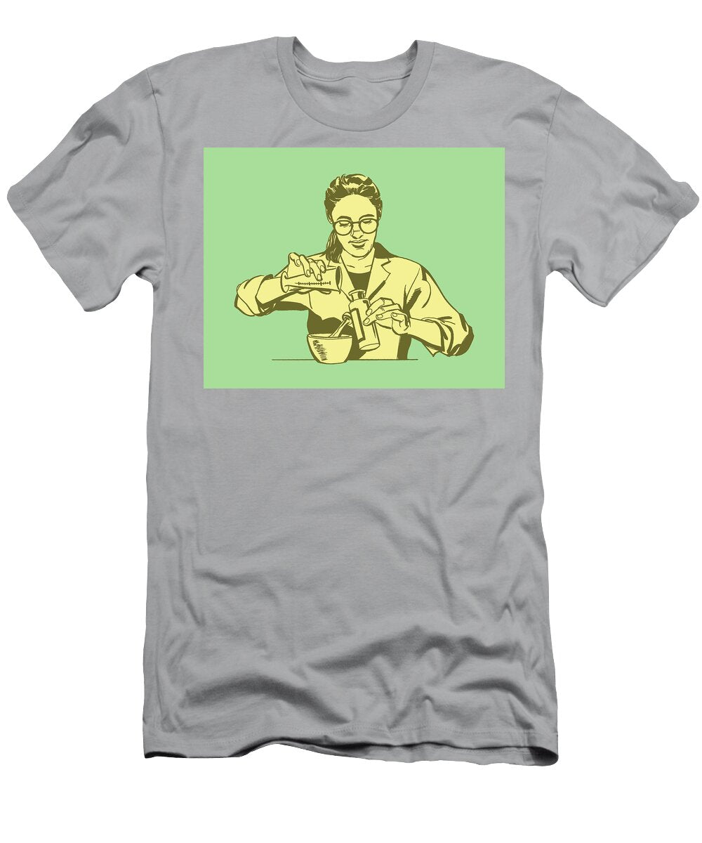Illustration of Woman Scientist Csa Images T-Shirt