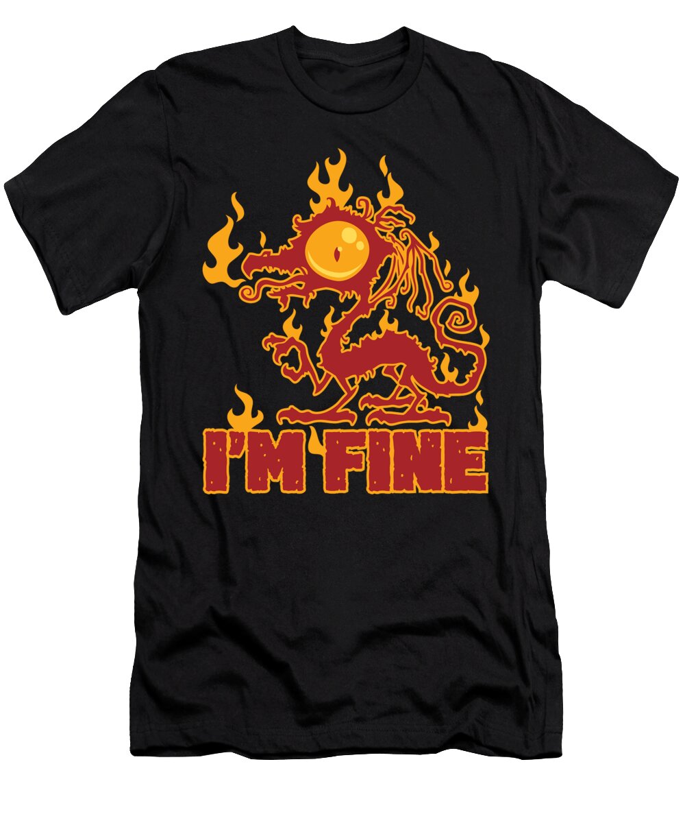 Im Fine Burning Dragon John Schwegel T-Shirt