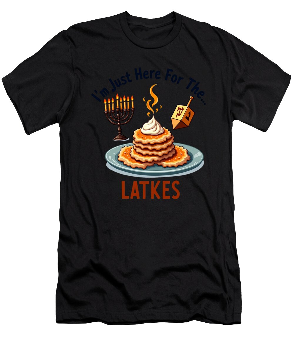 Im Just Here for the Latkes Festive Celebration Maximilian Klein T-Shirt
