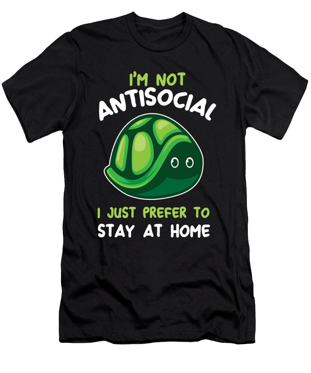 Im Not Antisocial Funny Introvert Turtles Animals Aquamarine Marine Life Turquoise Gift Thomas Larch T-Shirt