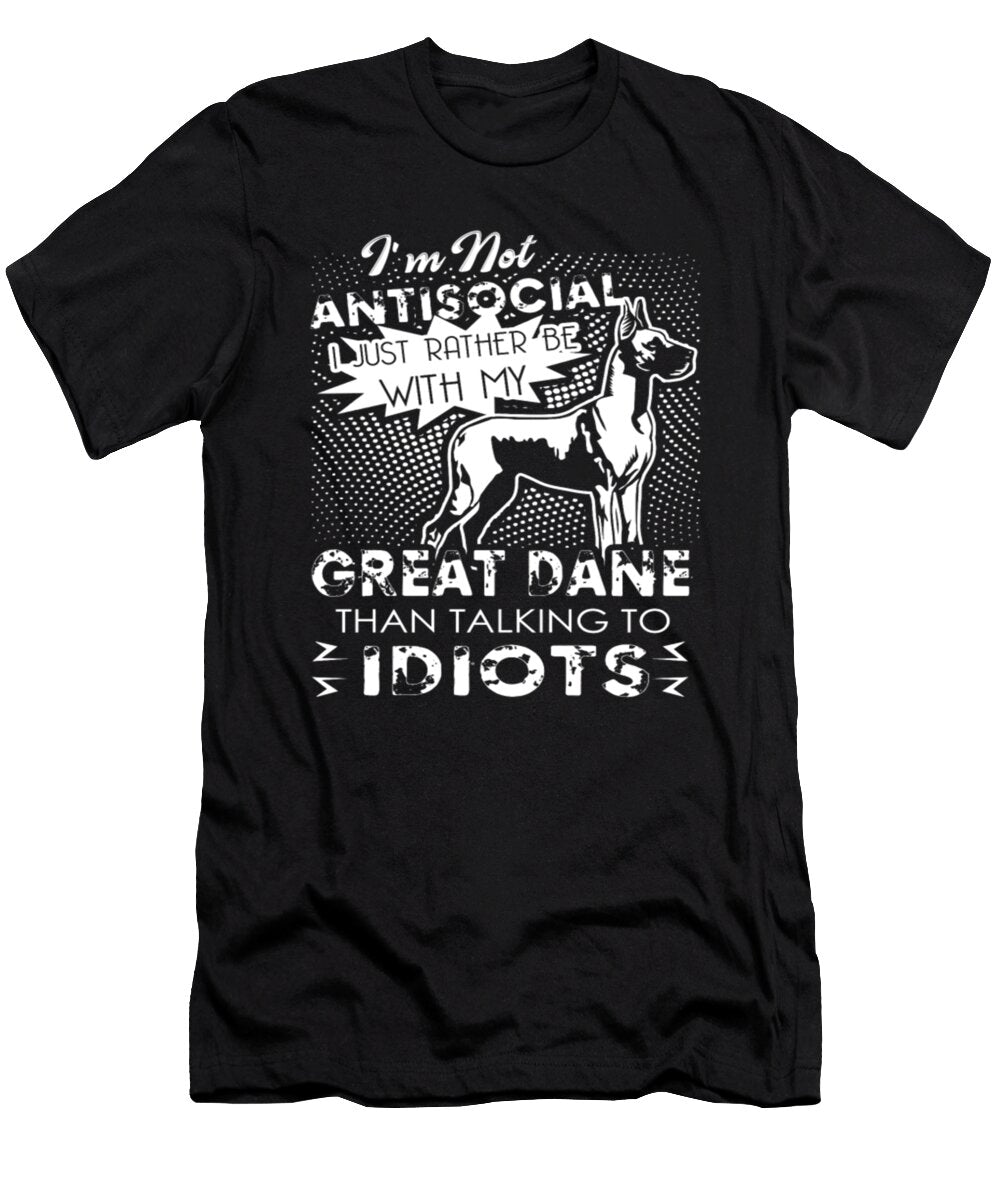 Im Not Antisocial Great Dane Dog Than Talking to Activate Windows Tinh Tran Le Thanh T-Shirt