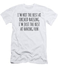 Im Not the Best At Orchid Raising Just Having Fun Funny Gift Idea for Hobby Lover Quote Fanatic Gag Funnygiftscreation T-Shirt